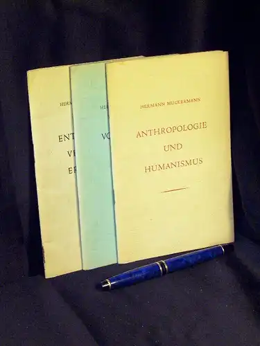 Muckermann, Hermann: (Werke) Entwicklung, Vererbung, Erziehung + Vorbeugende Fürsorge + Anthropologie und Humanismus (3 Hefte). 