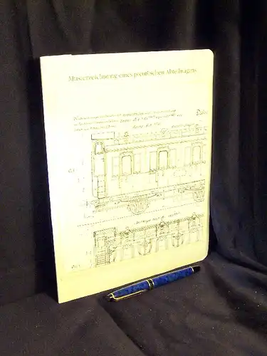 Dreiachsiger Abteilwagen 1. u. 2. Klasse mit einem Abort - Musterzeichnung eines preußischen Abteilwagens - aus der Reihe: Deutsche Eisenbahn Edition EBE - Band: 01052 LAGERRÄUMUNG. 