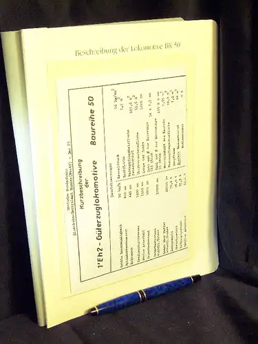 Kurzbeschreibung der Güterzuglokomotive Baureihe 50 - aus der Reihe: Deutsche Eisenbahn Edition EBE - Band: 01080. 