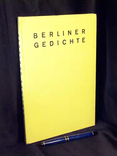 Berliner Gedichte - Berlin 1931 -  LAGERRÄUMUNG. 