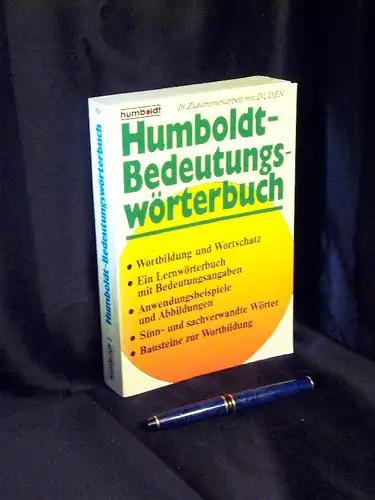 Müller, Wolfgang (Herausgeber): Humboldt   Bedeutungswörterbuch   Wortbildung und Wortschatz, Ein Lernwörterbuch mit Bedeutungsangaben, Anwendungsbeispiele und Abbildungen, Sinn  und sachverwandte Wörter, Bausteine.. 