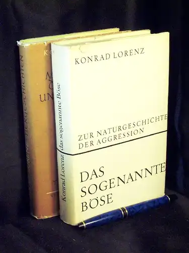 Lorenz, Konrad: Das sogenannte Böse - Zur Naturgeschichte der Aggression + Er redete mit dem Vieh, den Vögeln und den Fischen - Tiergeschichten (2 Bände). 