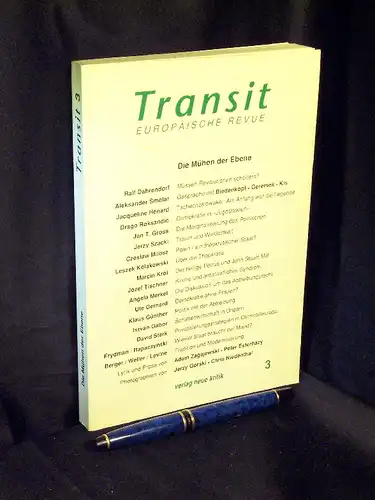 Institut für die Wissenschaft vom Menschen in Wien (Herausgeber): Transit 3 - europäische Revue - Die Mühen der Ebene - aus der Reihe: Transit - Band: 3 LAGERRÄUMUNG. 