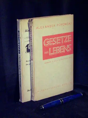 Popowski, Alexander: Gesetze des Lebens - Roman einer Wissenschaft + I.P. Pawlow - Aus dem Leben und Wirken des großen russischen Gelehrten (2 Bücher). 