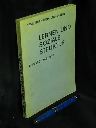 Bernstein, Basil und Ulrich Oevermann, Regine Reichwein und Heinrich Roth: Lernen und Soziale Struktur - Aufsätze 1965-1970 -  LAGERRÄUMUNG. 