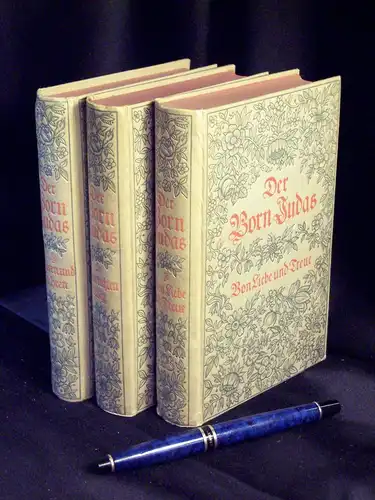 Bin Gorion, Micha Josef (Sammlung): Der Born Judas - Erster, zweiter, dritter Band (von 6) - Legenden, Märchen und Erzählungen - Erster Band: Von Liebe und Treue + Zweiter Band: Vom rechten Weg + Dritter Band: Mären und Lehren -  LAGERRÄUMUNG. 