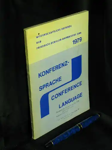 Bolck, Franz (Herausgeber): Konferenzsprache - Conference Language - Deutsch-englisches Sprachmaterial zur Vorbereitung und Durchführung wissenschaftlicher Konferenzen -  LAGERRÄUMUNG. 