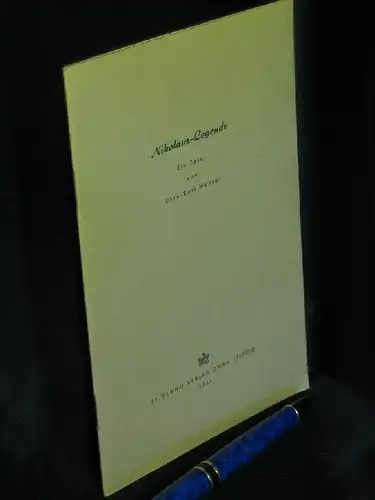 Wenzel, Otto-Karl: Nikolaus-Legende - Ein Spiel -  LAGERRÄUMUNG. 