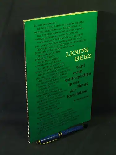 Diverse Autoren: Wladimir Iljitsch Lenin zum hundertsten Geburtstag - Eine Ausw. aus deutscher und sowjetischer Dichtung über den Begründer des ersten sozialistischen Staates der Welt. 