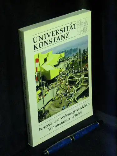 Universität Konstanz. Personal- und Vorlesungsverzeichnis Wintersemester 1996/97. 