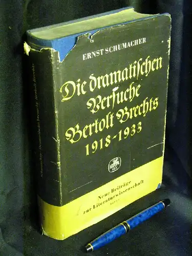Schumacher, Ernst: Die dramatischen Versuche Bertolt Brechts 1918-1933 - aus der Reihe: Neue Beiträge zur Literaturwissenschaft - Band: 3 LAGERRÄUMUNG. 