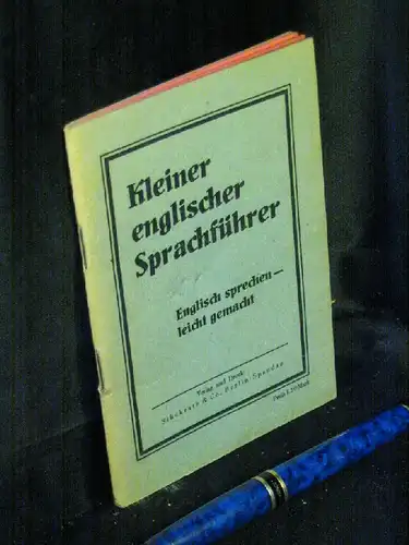 Kleiner englischer Sprachführer - Englisch sprechen - leicht gemacht -  LAGERRÄUMUNG. 