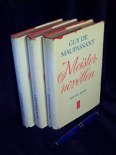 Maupassant, Guy de: Meisternovellen in drei Bänden (komplett) - Erster, Zweiter und Dritter Band (von dreien). 