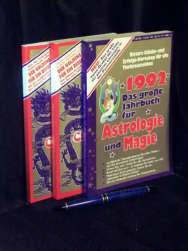 Astrologiekalender 1992, 1994 (3 Bände) - Das große Jahrbuch für Astrologie und Magie 1992. + Ihr original chinesisches Horoskop 1992. + Ihr original chinesisches Horoskop 1994 -  LAGERRÄUMUNG. 