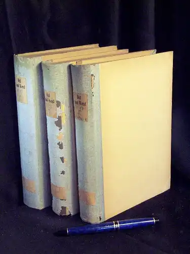 Kantorowicz, Alfred (Herausgeber): Ost und West. Jahrgang 1-2 (3 Bände) - Beiträge zu kulturellen und politischen Fragen der Zeit - 1947. Heft 1-6. 1948, Heft 1-12. 