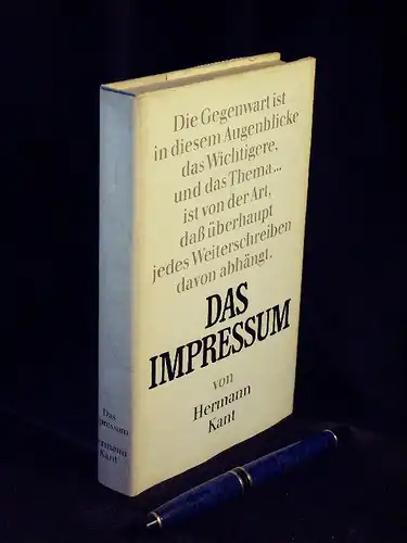 Kant, Hermann: Das Impressum - Roman -  LAGERRÄUMUNG. 