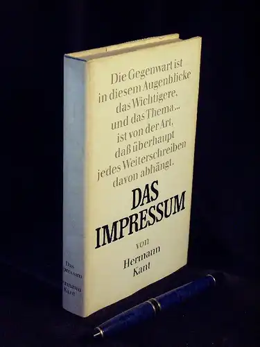 Kant, Hermann: Das Impressum - Roman. 