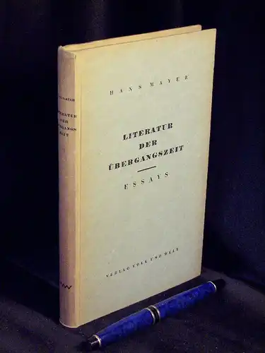 Mayer, Hans: Literatur der Übergangszeit - Essays -  LAGERRÄUMUNG. 