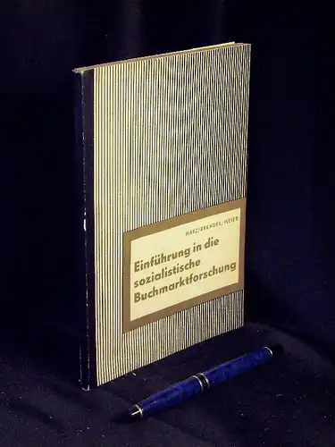 Harz / Brendel / Meier: Einführung in die sozialistische Buchmarktforschung -  LAGERRÄUMUNG. 