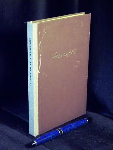 Boeckh, Joachim G: Literaturfibel - Eine erste Anleitung zur Beschäftigung mit Theorie und Praxis der Dichtung -  LAGERRÄUMUNG. 