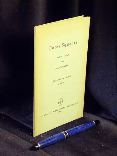 Gryphius, Andreas: Peter Squentz - Schimpfspiel -  LAGERRÄUMUNG. 
