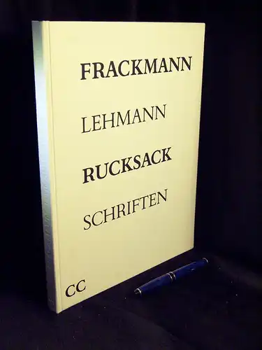 Frackmann, (Harald) und (Hans-Thies) Lehmann: Rucksack Schriften -  LAGERRÄUMUNG. 