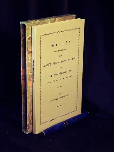 Schleiermacher, Friedrich: Briefe bei Gelegenheit der politisch theologischen Aufgabe und des Sendschreibens jüdischer Hausväter. 