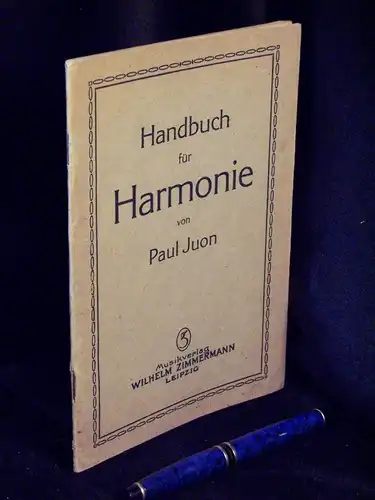 Juon, Paul: Handbuch für Harmonie -  LAGERRÄUMUNG. 