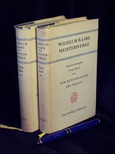 Raabe, Wilhelm: Meisterwerke. Erster und Zweiter Band (komplett) -  LAGERRÄUMUNG. 