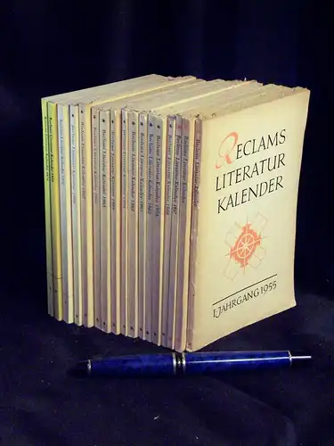 (Sammlung) Reclams Literatur-Kalender. 1955-1968.1970. 1973. 1975. (17 Bücher) - 1.-14., 16., 19., 21. Jahrgang. 