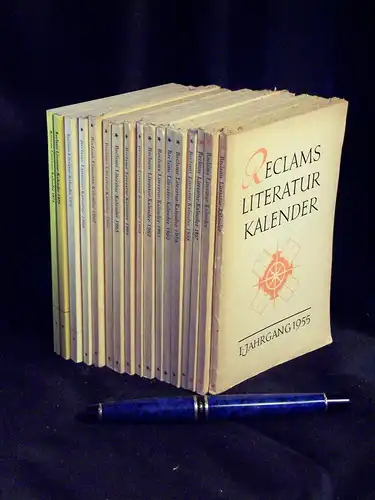(Sammlung) Reclams Literatur-Kalender. 1955-1968.1970. 1973. 1975. (17 Bücher) - 1.-14., 16., 19., 21. Jahrgang -  LAGERRÄUMUNG. 