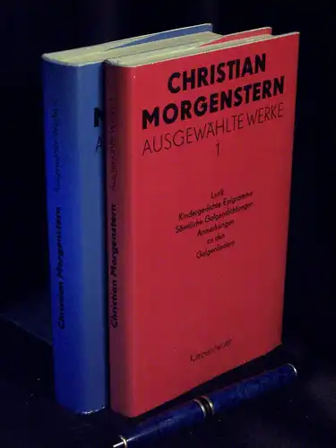 Morgenstern, Christian: Ausgewählte Werke - Erster + Zweiter Band (komplett) - 1. Band: Lyrik, Kindergedichte, Epigramme, Sämtliche Galgendichtungen, Anmerkungen zu den Galgenliedern, 2. Band: Satiren...