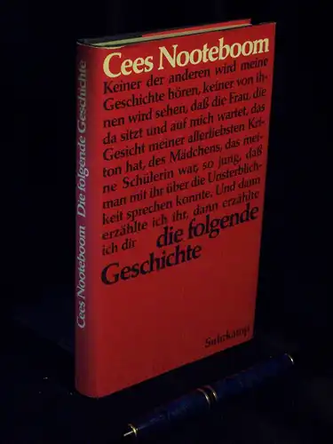 Nooteboom, Cees: Die folgende Geschichte -  LAGERRÄUMUNG. 