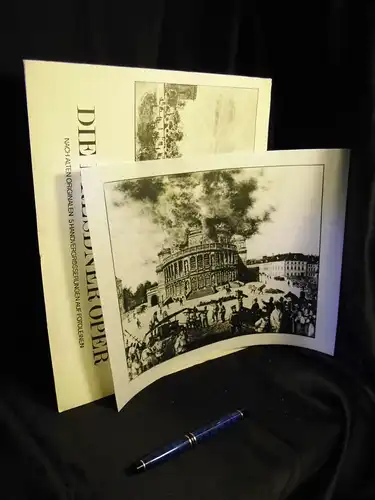 Semper Die Dresdner Oper - 5 Handvergrösserungen auf Fotoleinen - Nach alten Originalen (Semperoper) -  LAGERRÄUMUNG. 