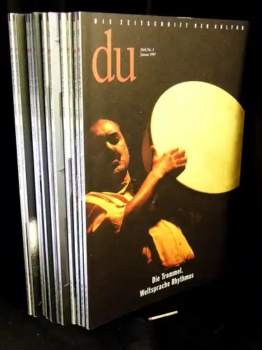 Hans Heinrich Coninx (Verleger): Du. Die Zeitschrift der Kultur. 1997. Heft 1 12.   Die Trommel. Weltsprache Rhythmus. + Die Rhone. Ein Fluss und.. 