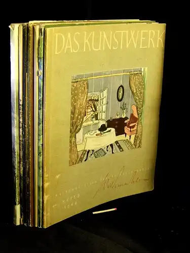 Reindl, L.E. und Leopold Zahn (Schriftleitung): Das Kunstwerk. Heft 2-7, 10/11 (7 Hefte) - Eine Monatsschrift über alle Gebiete der bildenden Kunst -  LAGERRÄUMUNG. 