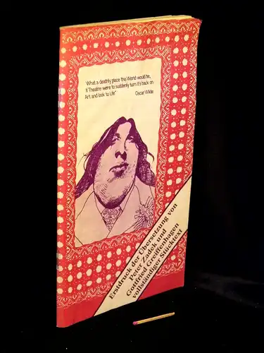 Wilde, Oscar: Bunbury oder wie wichtig es ist, ernst zu sein - aus der Reihe: Freie Volksbühne Berlin - Band: 1979/80, Heft 4. 