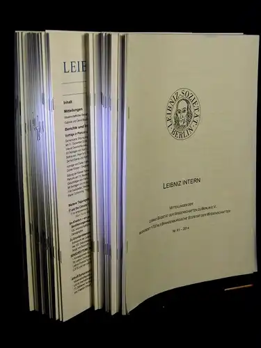 Wöltge, Herbert (Redaktion) sowie Marie-Luise Körner: Leibniz intern. Heft 3-61 (ohne 8-9, 18) - Mitteilungen der Leibniz-Sozietät der Wissenschaften zu Berlin. 