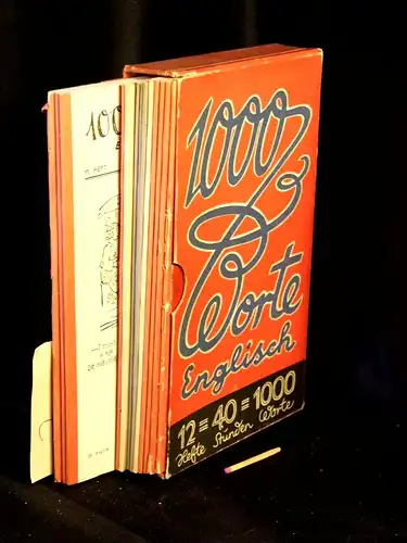 Wallenberg, Ernst: 1000 Worte Englisch - Hefte 1-12 + Wörter-Verzeichnis -  LAGERRÄUMUNG. 