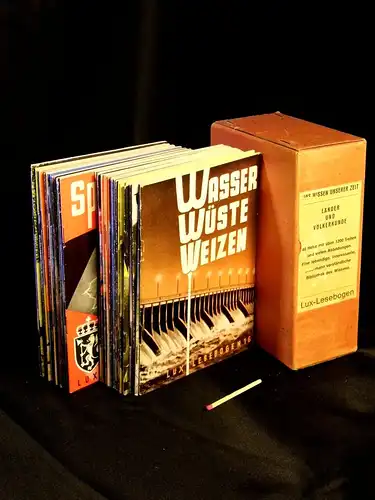 Lux-Lesebogen - Schuber Länder und Völkerkunde - Das Wissen unserer Zeit - 40 Hefte mit über 1200 Seiten und vielen Abbildungen - Eine lebendige, interessante, jedermann verständliche Bibliothek des Wissens -  LAGERRÄUMUNG. 