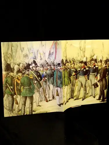 Elsholtz, Ludwig: Erinnerungsblatt an die 100jährige Jubelfeier der Berliner Bürger-Schützengilde im Juli 1847 - Kolorierte Lithographie nach einer Zeichnung ... in der Kunstbibliothek - aus der Reihe: Berlin Edition -  LAGERRÄUMUNG. 