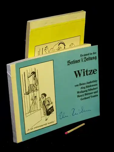 Jankofsky, Heinz u.a: Witze - Es stand in der Berliner Zeitung (2 Bände) -  LAGERRÄUMUNG. 