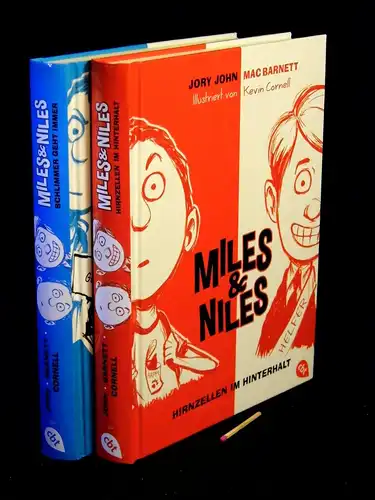 John, Jory und Mac Barnett: Miles & Niles Hirnzellen im Hinterhalt + Schlimmer geht immer (2 Bände). 