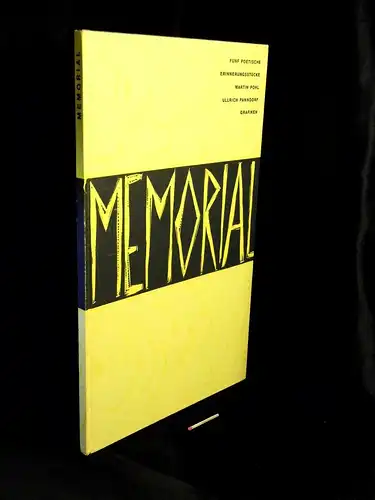Pohl, Martin: Memorial - 5 poetische Erinnerungsstücke - 3 Siebdrucke, 14 Künstler-Klischées, 2 Holzschnitte - aus der Reihe: Edition Mariannenpresse - Band: 34 LAGERRÄUMUNG. 
