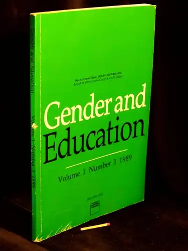 Purvis, June (editor): Gender and Education. Volume 1, Number 3 - 1989 - special issue: race, gender and education -  LAGERRÄUMUNG. 