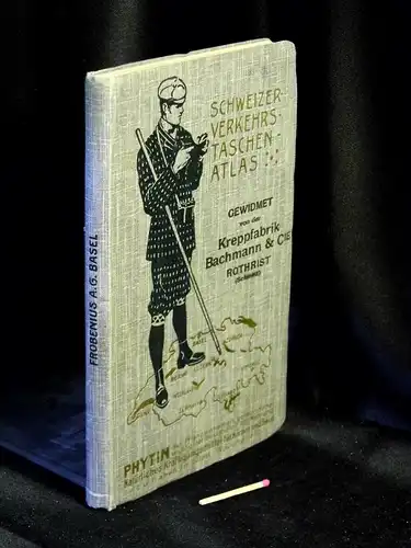 Schweizer Verkehrs-Taschen-Atlas nebst alphabetischem Ortsverzeichnis und 6 Stadtplänen -  LAGERRÄUMUNG. 