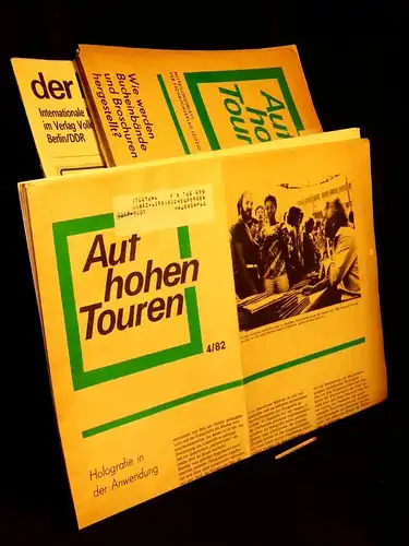Auf hohen Touren. (1973-1982. 15 Nummern) - Mitteilungsblatt des VEB Fachbuchverlag Leipzig und des VEB Fotokinoverlag Leipzig. 
