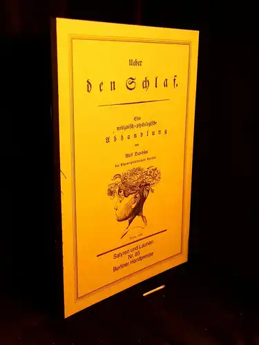 Davidson, Wolf: Ueber den Schlaf - Eine medizinisch-psychologische Abnhandlung. Berlin, 1796 - aus der Reihe: Satyren und Launen - Band: 65 LAGERRÄUMUNG. 