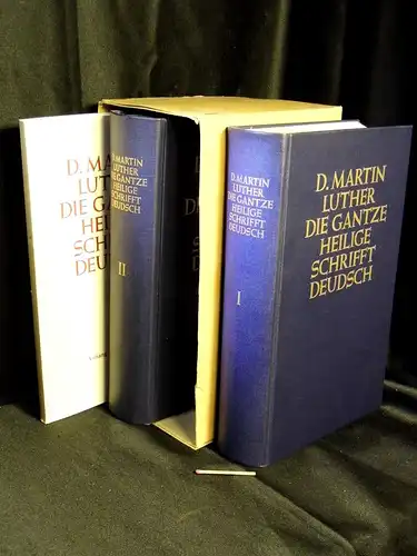 Luther, Martin: Die gantze Heilige Schrifft Deudsch. Band I und II + Anhang und Dokumente (komplett im Schuber) - Wittenberg 1545. Letzte zu Luthers Lebzeiten erschienene Ausgabe. 