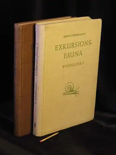 Stresemann, Erwin (Herausgeber): Exkursionsfauna von Deutschland Wirbeltiere + Wirbellose I (2 Bücher) - Wirbeltiere + Wirbellose I, Klassen der Wirbellosen mit Ausschluß der Insekten. 